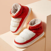 Bottes de neige courtes et chaudes avec intérieur en peluche, style hiver